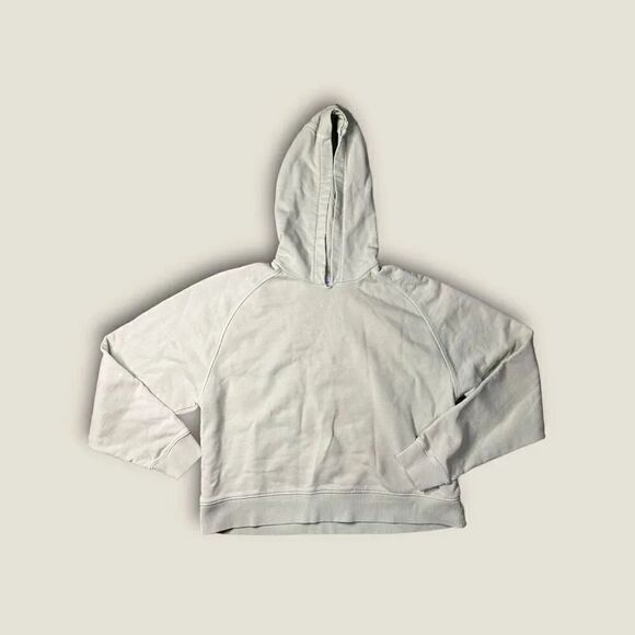 Outdoor Voices Nimbus Cropped Hoodie Size medium  Light Gray/Green - Picture 1 of 5